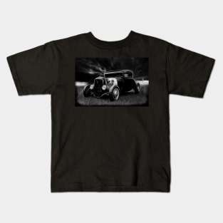 1929 - Ford Model A - Hot Rod - black white 02 Kids T-Shirt